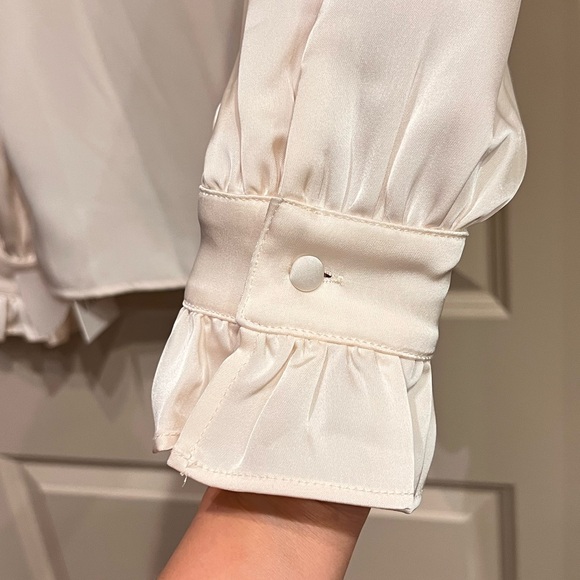 Silky Fairy Blouse NWT Classic Chic Elegant Vintage-Inspired Top S Soft-girl 90s - Picture 8 of 11